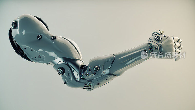 正在生产的机器人的仿生手臂