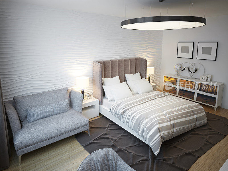 宽敞的现代卧室设计
