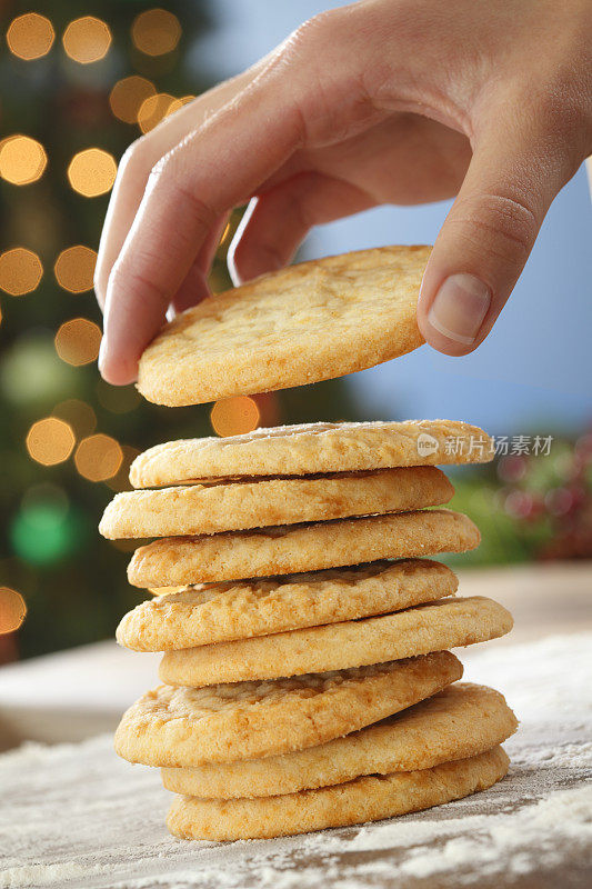 叠加圣诞饼干