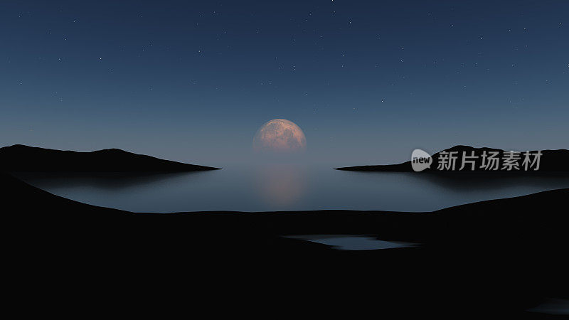 月亮在水