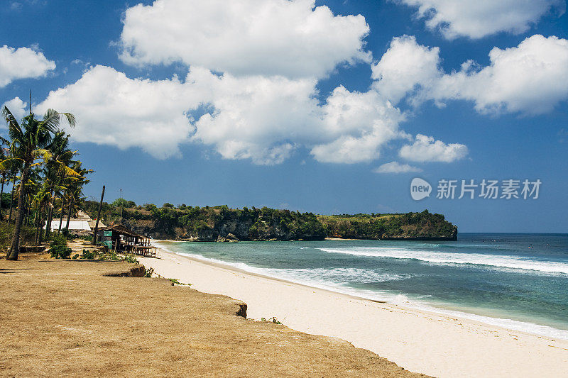 巴兰甘海滩在巴厘岛的观景山
