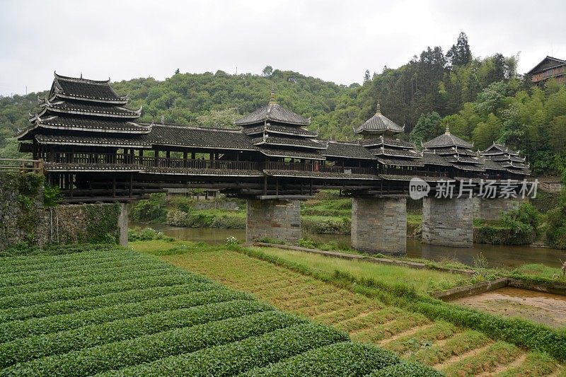 中国三江县城阳风雨桥