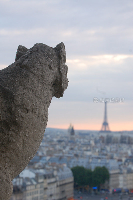 石像鬼俯瞰巴黎