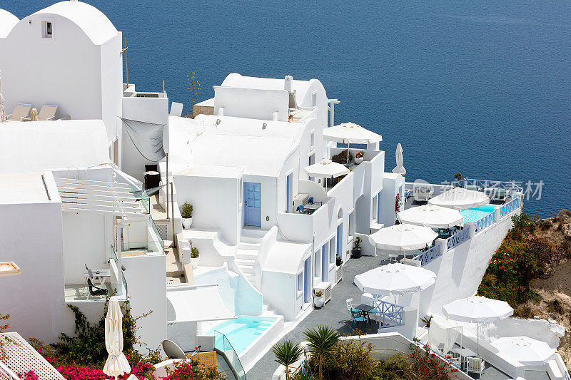 希腊基克拉迪斯群岛圣托里尼岛伊亚村的酒店