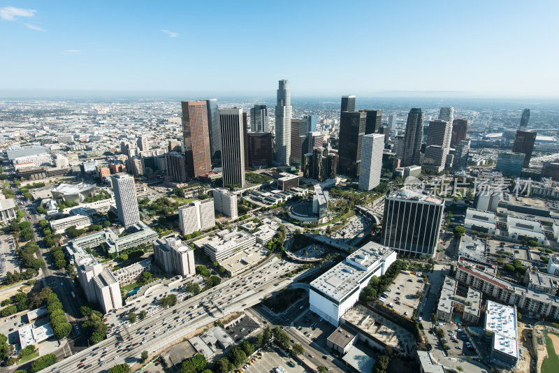 加州洛杉矶市区鸟瞰图