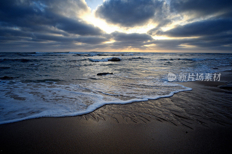 葡萄牙海滩上的日落