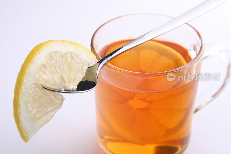 香橼茶与勺子特写