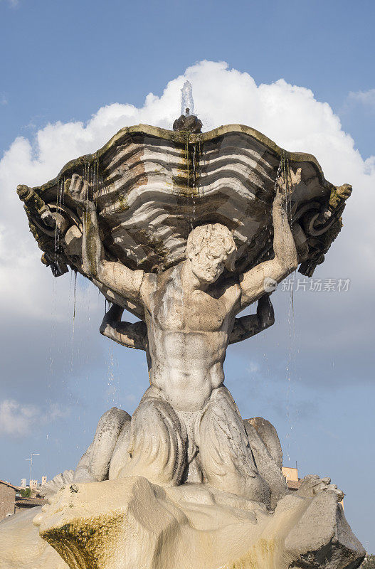 意大利罗马博卡德拉真理广场的海王星喷泉