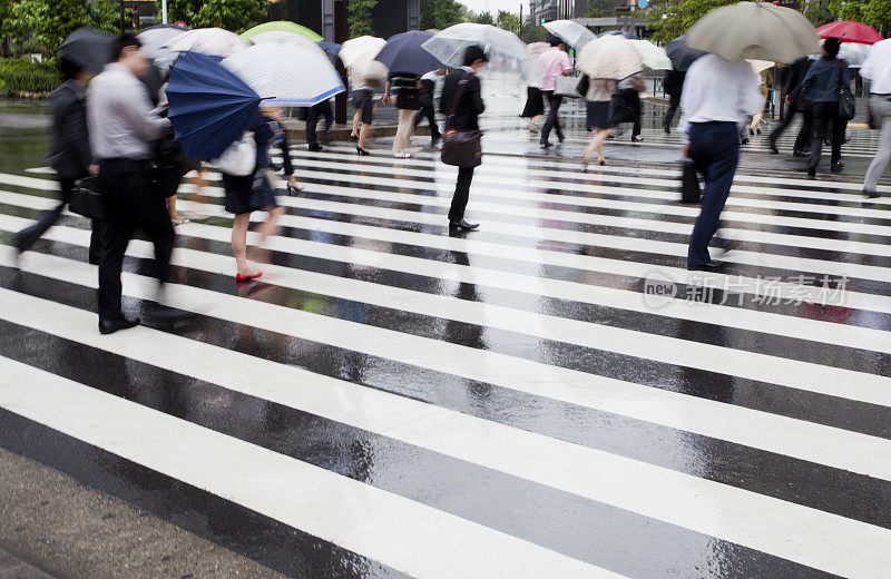 多雨的上班族