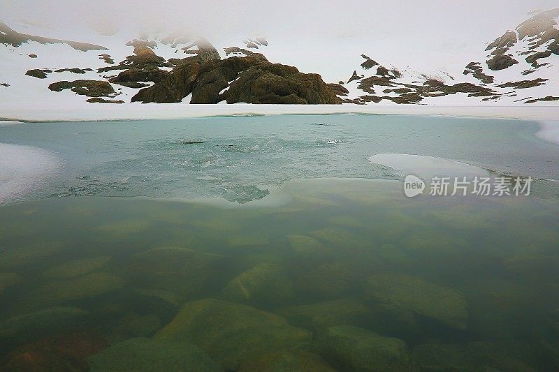 文奇盖拉冰川和冰湖，安第斯山脉景观，乌斯怀亚-火地岛