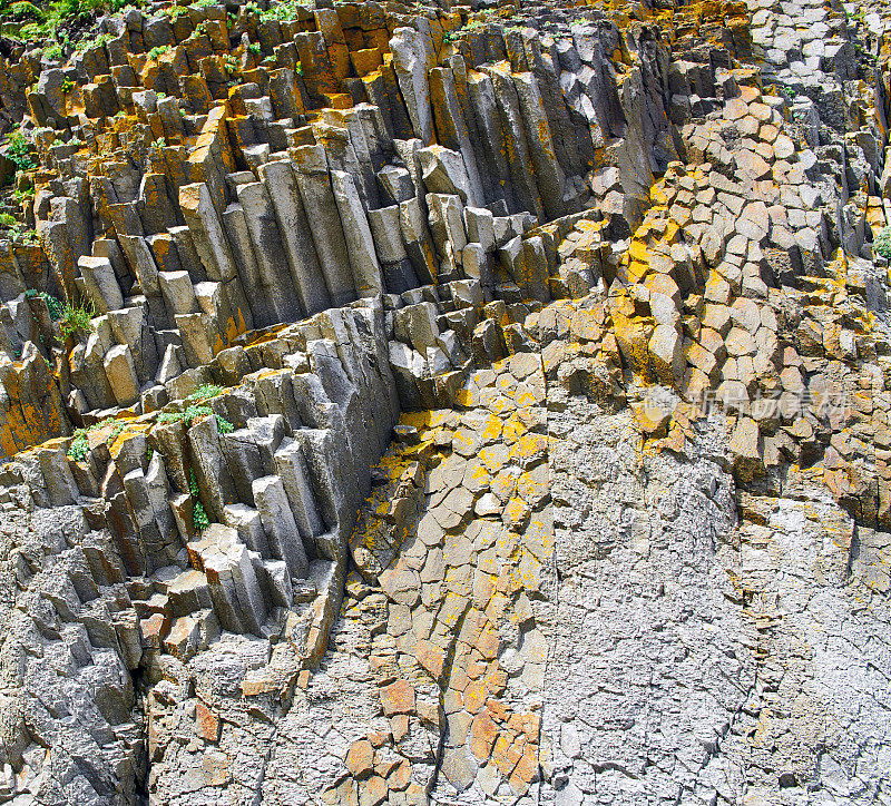 火山石纹，黄色地衣，国后岛