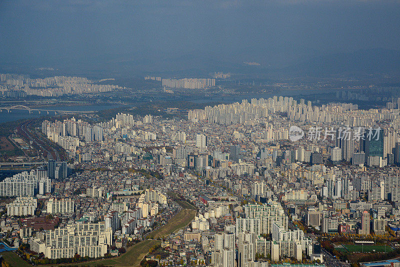 首尔城市景观，韩国