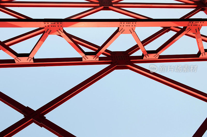 桥的细节与几何金属结构