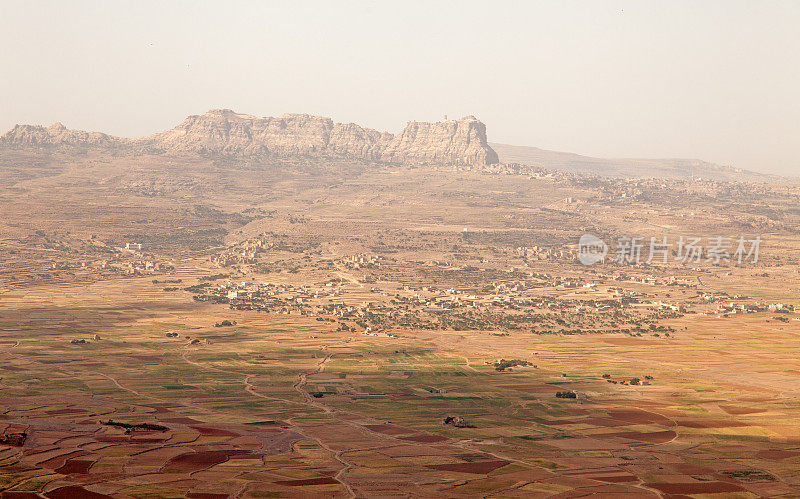 鸟瞰图也门村庄