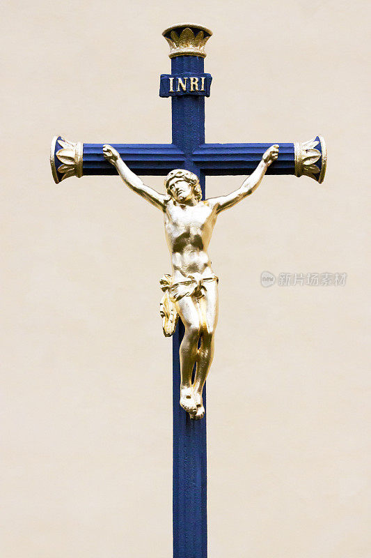 耶稣受难，十字架上的金像，复制空间