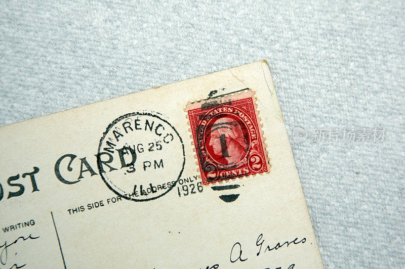 20世纪早期的明信片和邮票