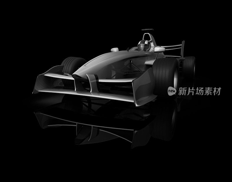 3D白色F1赛车