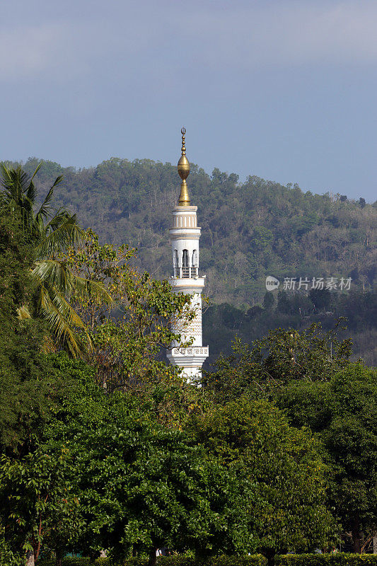 印度尼西亚:在Prambanan附近的Minaret