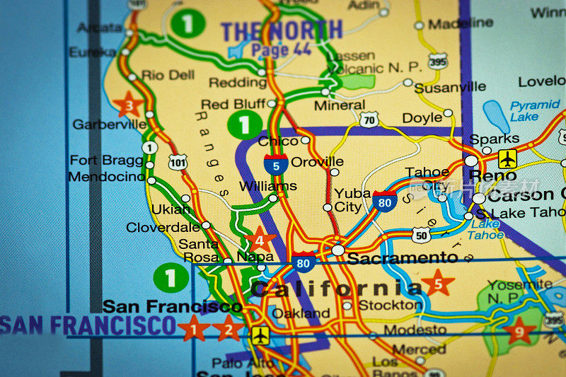 北加州地图