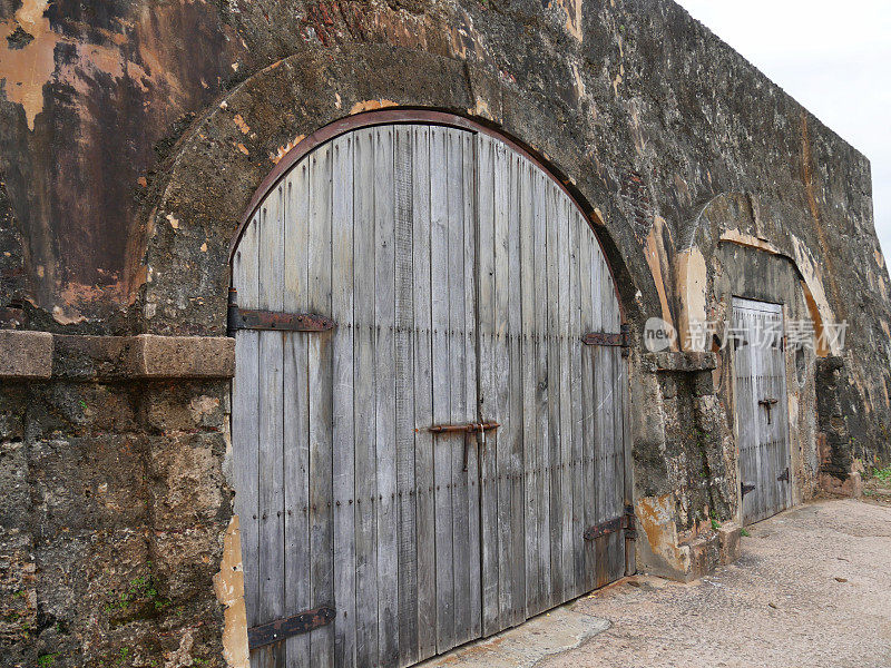 波多黎各圣胡安，埃尔莫罗堡的旧门