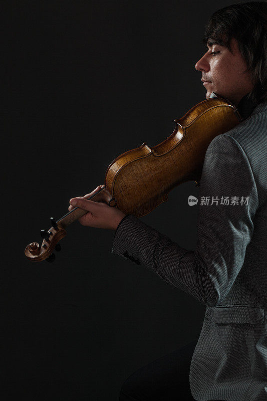 手里拿着中提琴的小提琴