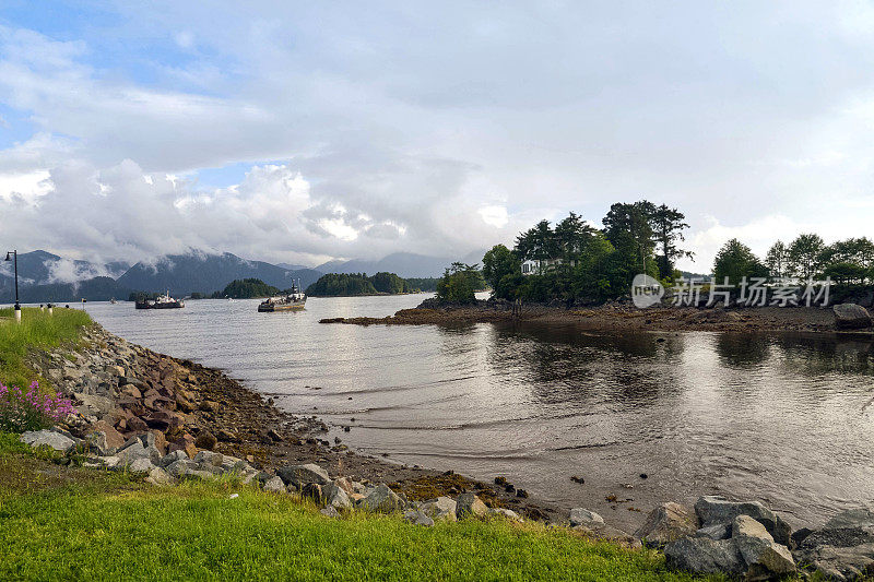 阿拉斯加锡特卡的海岸风景