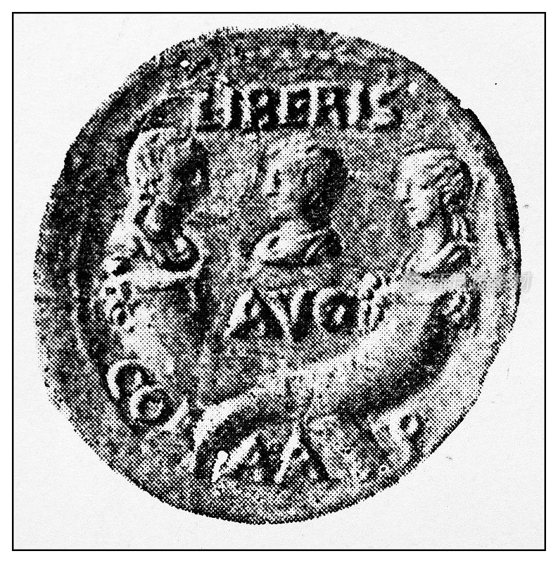 经典肖像图集-罗马:克劳迪亚斯的孩子的硬币