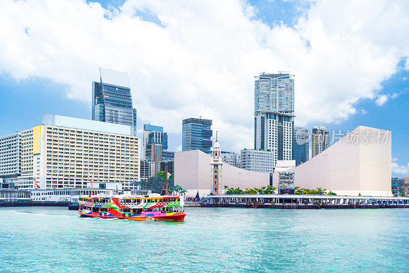 尖沙咀香港文化中心、钟楼及天星码头