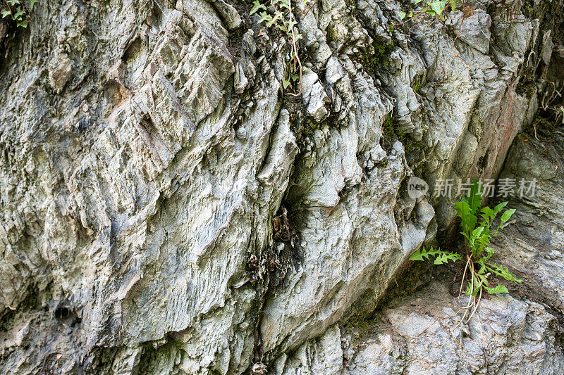 图林根州石板山的岩层，德国