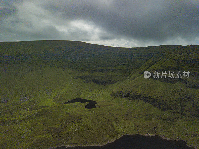 马斯克利湖，Galtee山脉，Aherlow峡谷，蒂珀雷里县，爱尔兰。