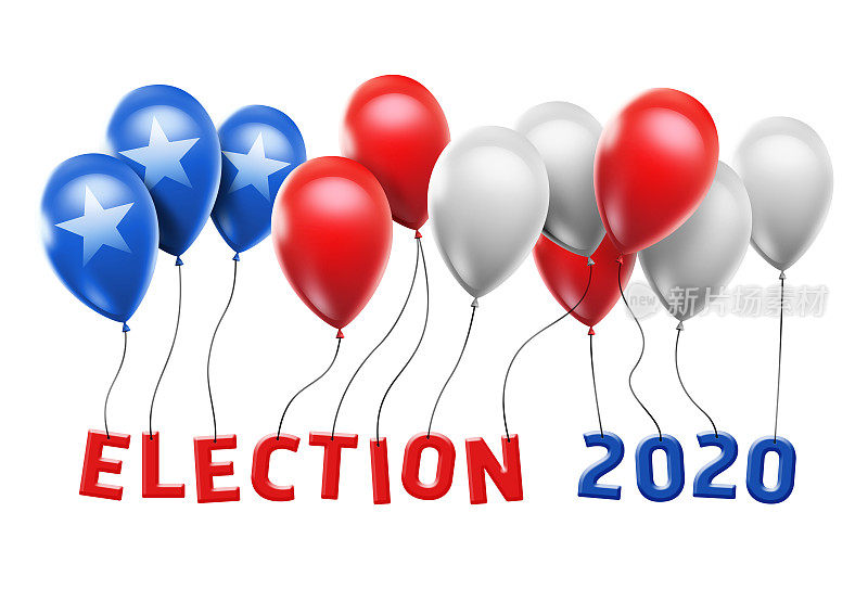 美国气球国旗颜色举行大选2020字