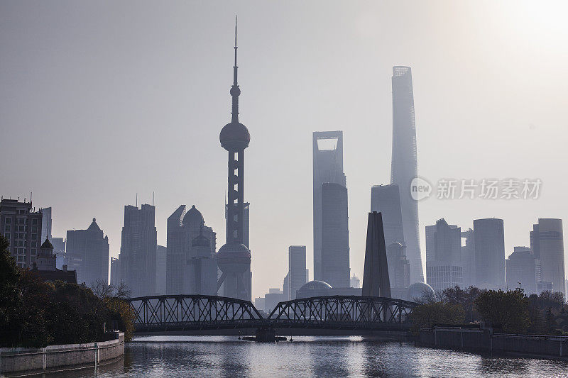 上海浦东新区的摩天大楼