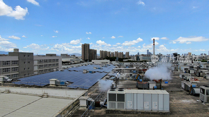 工业区，屋顶太阳能