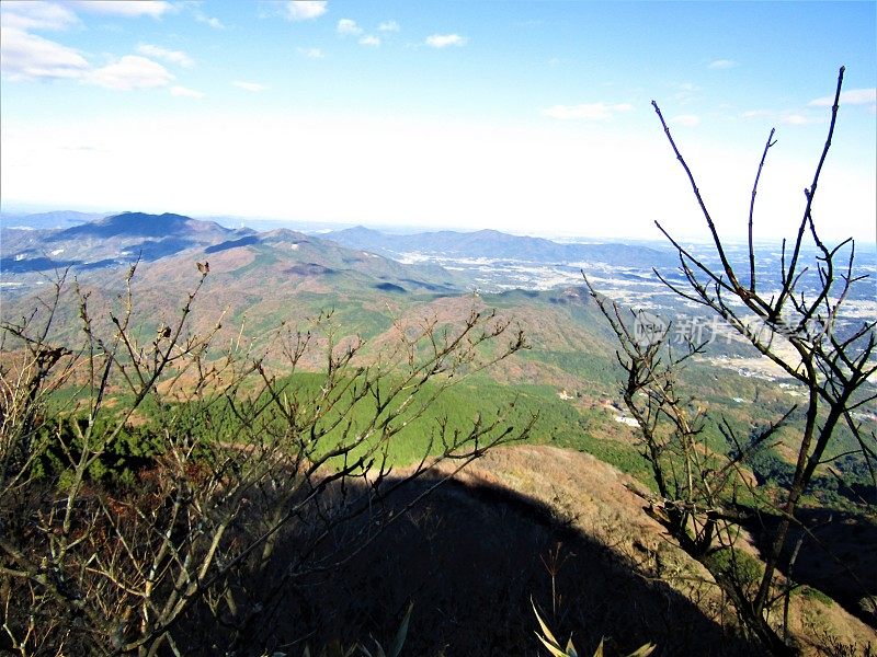 日本。从筑波山顶俯瞰。