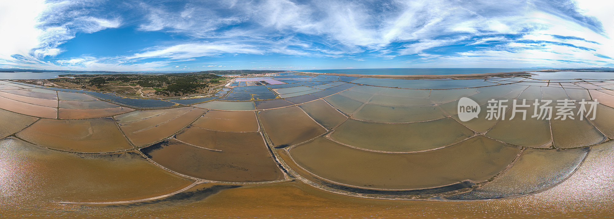 法国格鲁桑盐滩360度全景