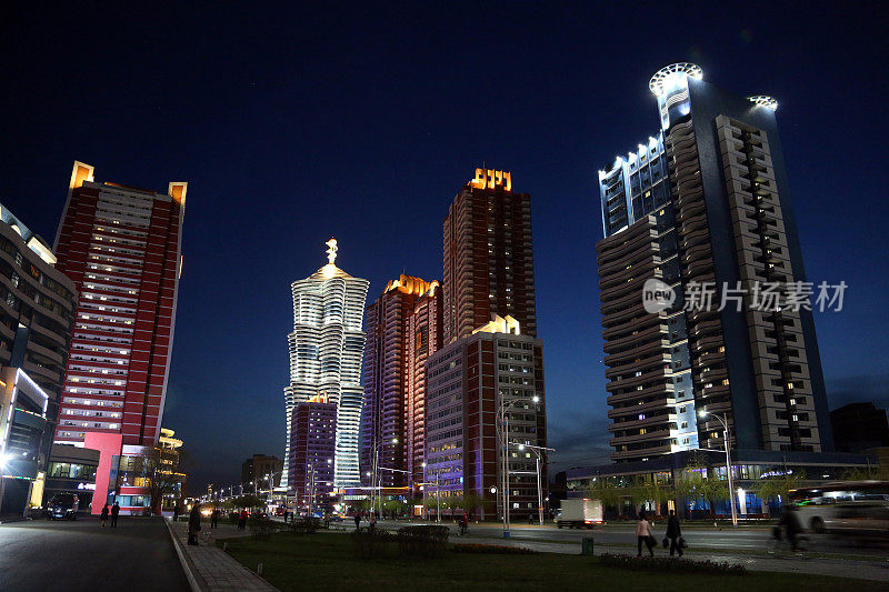 朝鲜的夜景