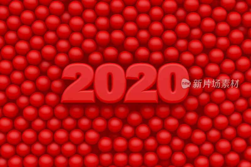 2020球，新年和圣诞节的概念