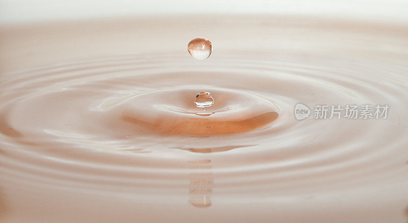 高速微距从一个水滴，溅回水