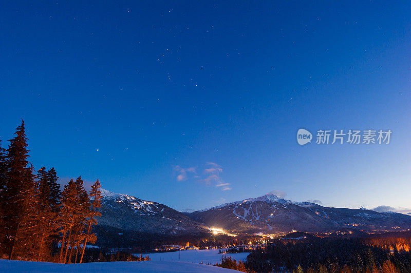 冬季的惠斯勒黑梳滑雪场