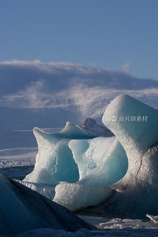 冰川，冰岛Jokulsarlon湖