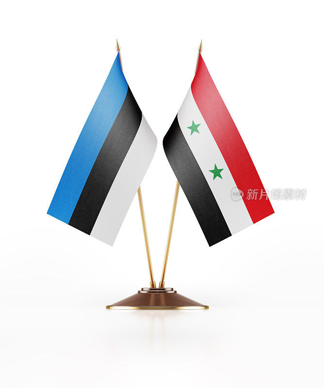 爱沙尼亚和叙利亚的微型国旗