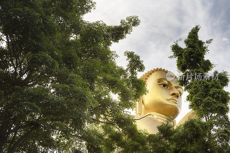 斯里兰卡丹布拉寺前的大佛雕像