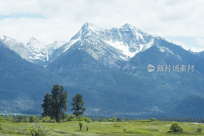 风景优美的Mission山荒野景观美国蒙大拿州西部乡村