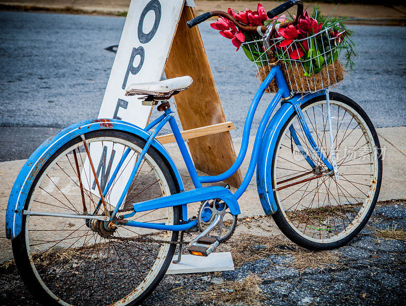 蓝色的自行车