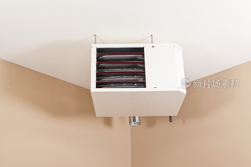 强制空气天然气天花板安装车库加热器