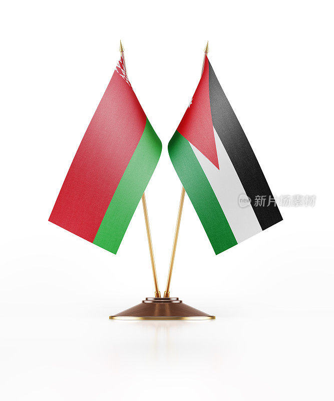 白俄罗斯和约旦的微型国旗