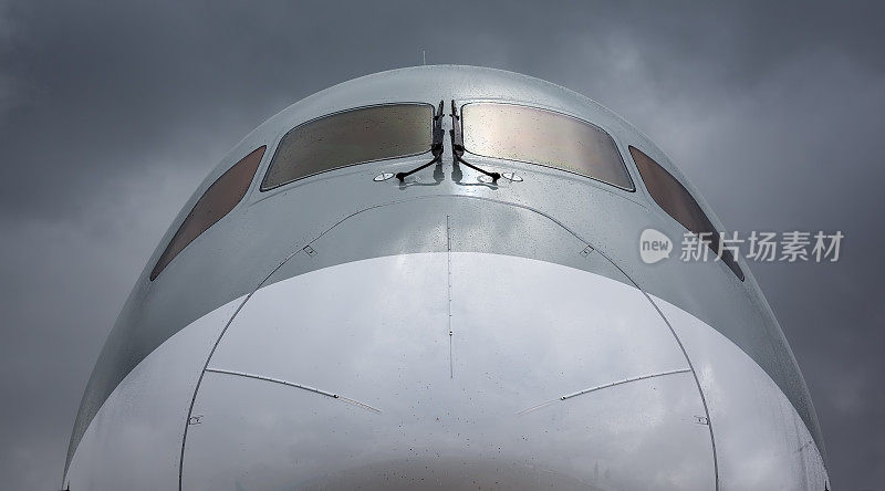 这是波音787梦幻客机的特写镜头
