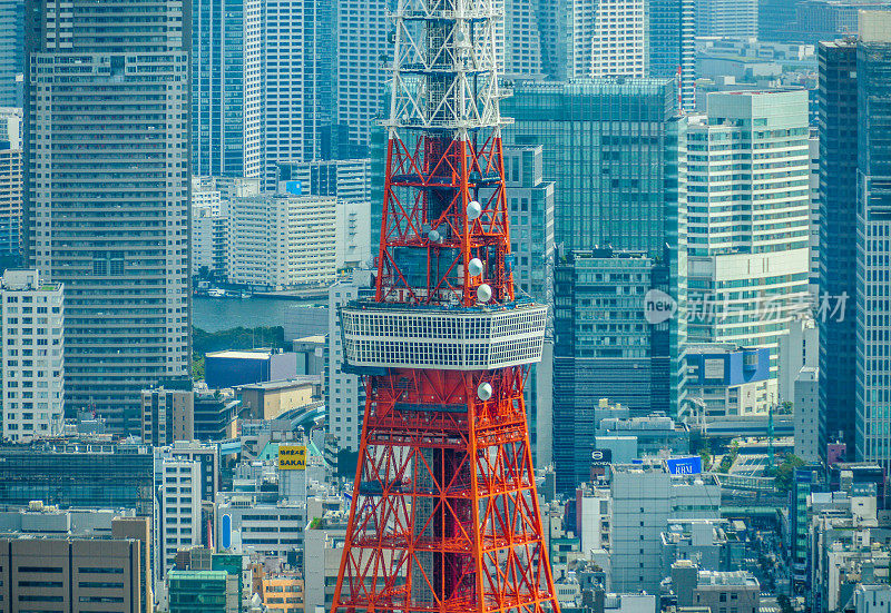 东京塔与东京城市天际线