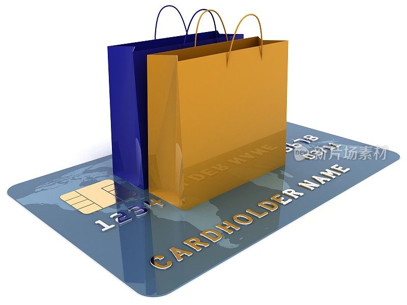 网上购物电子商务信用卡笔记本概念