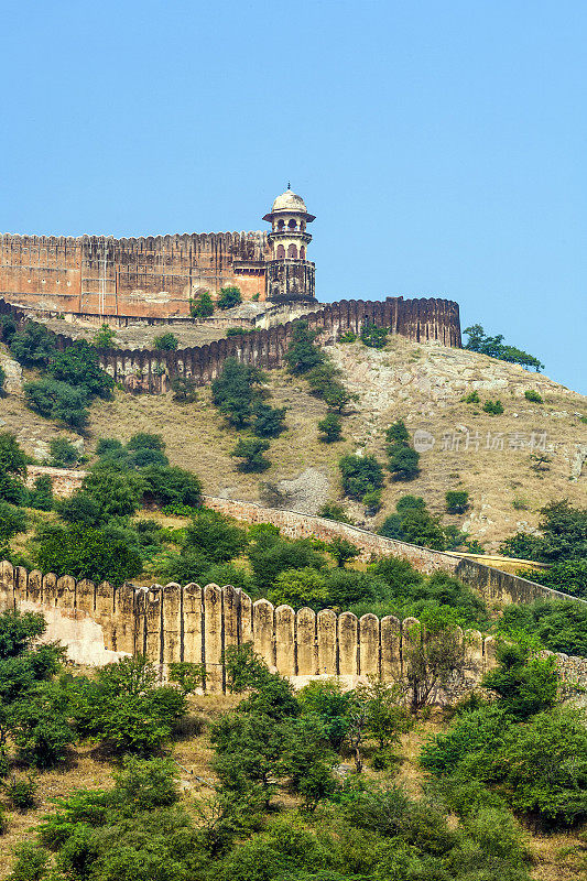 著名的拉贾斯坦邦地标-琥珀堡，拉贾斯坦邦，印度